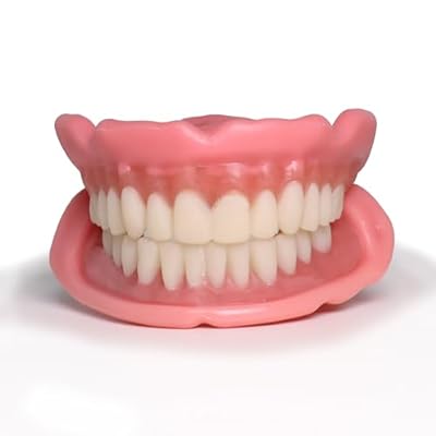 Boil-and-Bite Functional Denture, Self-fit at Home, Fully Adjustable for Narrow or Wide Arches, Long or Short-term Solution, Eat, Drink and Smile Confidently, MediumLarge Denture Set