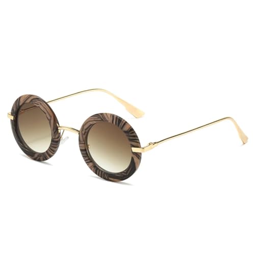 Lunettes de soleil rétro rondes tendance avec verres en dégradé de couleurs