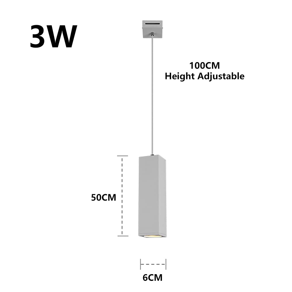 Candelabro LED De Tubo Largo Columna Cuadrada Lámpara Colgante Aluminio Luz Colgante Nórdica Isla De Cocina Luz De Suspensión Luz Ambiental De Cabecera Luces De Techo Iluminación