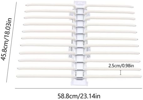 Miniatura 3 de Xuthusman Barra de 22 brazos deslizantes para pantalones, organizador de armario, estante extraíble para pantalones, riel colgante de acero