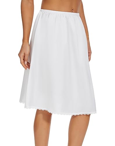Image of MANCYFIT Women's Half Slips for Under Dresses Slip Skirt Extender Satin Underskirt