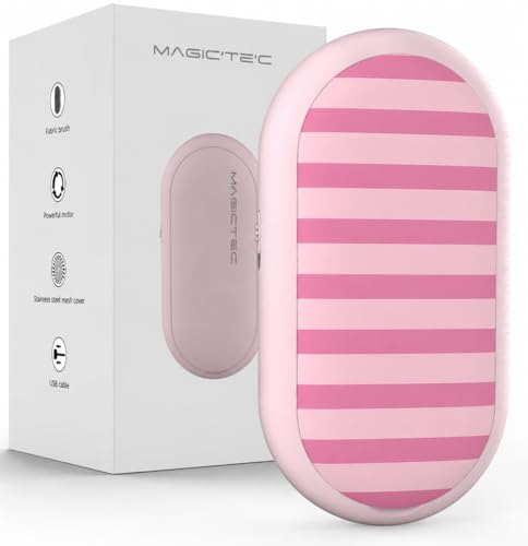 Image of Rechargeable Fabric Shaver, Magictec Lint Remover Sweater Defuzzer Lints Fuzzs Pills Pilling Trimmer for Clothes and Furniture -Battery Operated (Candystripe)