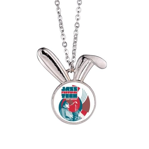 Collier lapin jazz en argent pour festival de musique et concert chic