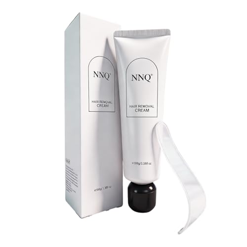 NNQ Hair Removal Cream For Women Men, Painless Depilatory Cream for Legs, Arms, Bikini Line & Underarms, Fast Body Hair Remover for Sensitive Skin, Moisturizing & Smoothing Formula, 3.38 FL OZ