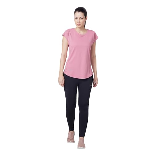 Image of berge' Ladies Polyester Dry Fit Western Shirts & Tshirts for Women, Quick Drying & Breathable Fabric, Gym Wear Tees & Workout Tops|Half Sleeve T-Shirt|Running Tshirts for Women