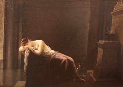 Une Gardienne Du Feu Sacre De Vesta Tableau Toile Portrait Chambre 60x90cm