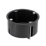 LEDKIA LIGHTING Caja de Mecanismos Universal Empotrable para Pladur Ø72x48 mm Negro