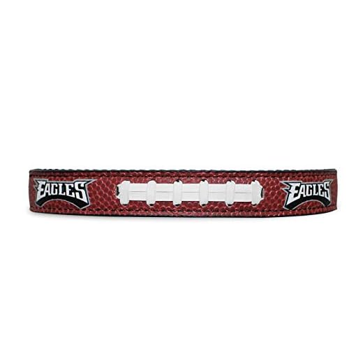 Pets First Tough Leather Pet Collar NFL Philadelphia Eagles Premium Dog Collar, Limited Edition, Size Small. Best & Strongest Heavy-Duty Dog Collar!, Small (12-15"" Long & 0.75"" Wide) (PHL-3081-SM)