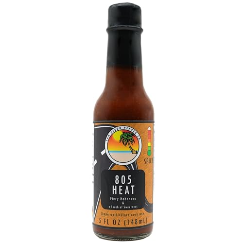San Diego Pepper Company 805 Heat Hot Sauce, Sweet and Spicy Habanero Sauce, Made in San Diego With Only Natural Ingredients, Gluten Free, Vegan, No Artificial Thickeners or Preservatives 5oz image 4