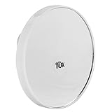 Brrnoo Miroir Grossissant 10x, Miroir Grossissant à Ventouse avec Grossissement 10x Blanc pour la beauté, Le Tatouage