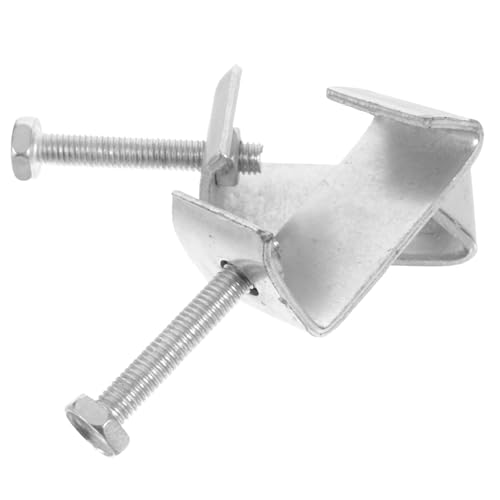 BUTIFULSIC 2pcs C-shaped Steel Clip Clamp Heavy Duty Clips Garden Drainage Grates Fake Window Sticker Flange Clip Pipe Home Improvement Tool Stainless Steel