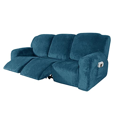 Housse de Fauteuil Inclinable Relax, Housse de Fauteuil Extensible en Velours, Housse de Fauteuil de Massage Lavable à la Maison, Protecteur de Fauteuil Inclinable (3...