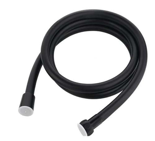 Flexo de ducha flexible de PVC negro de 1,5 m de alta resistencia térmica para bañera 3
