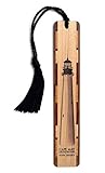 Lighthouse Cape May Handmade Wooden Bookmark with Tassel - Made in USA