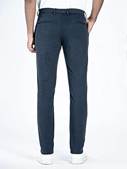 The Pant Project Luxurious, Stretchy Casual Pants for Men, Stylish, Fashionable Slim-Fit Men's Pants for Office or Party, With Expandable Waist and 4-Way Stretch