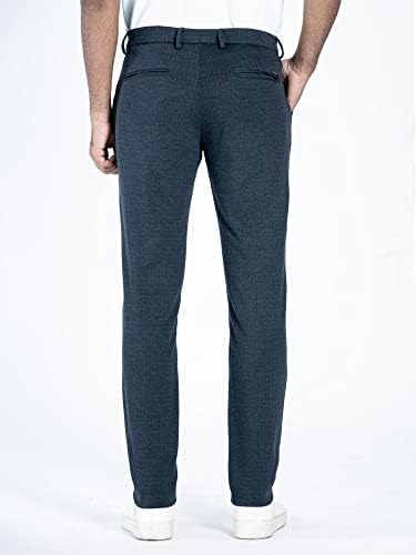 The Pant Project Luxurious, Stretchy Casual Pants for Men, Stylish, Fashionable Slim-Fit Men's Pants for Office or Party, With Expandable Waist and 4-Way Stretch