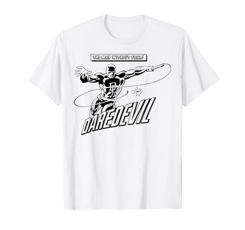 Marvel Daredevil The Man Without Fear! Retro Graphic T-Shirt