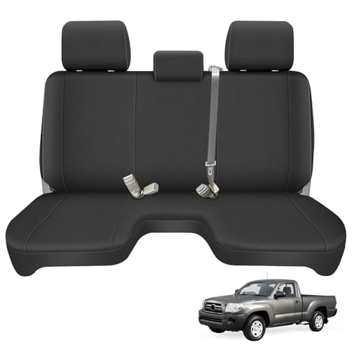 Kistrba Truck Bench Seat Cover Compatible with 2005-2014 Toyota Tacoma with Large Notched, Black