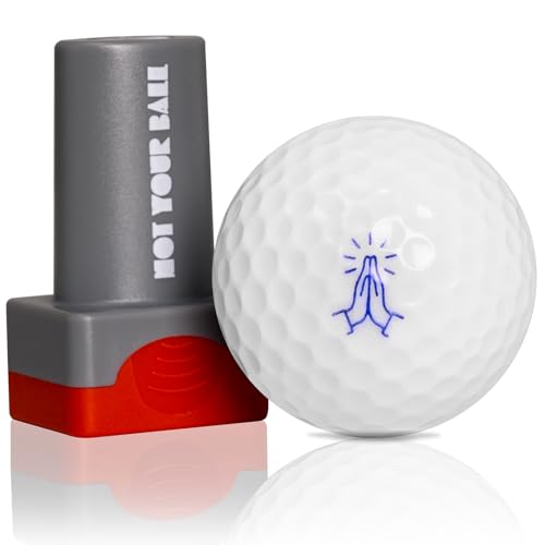 QUBI Golf Ball Stamp, Golf Ball Stamper, Self-Inking Golf Ball Stamp Marker to Identify Golf Balls, Golf Gift Golf Accessories for Men and Women Golfers (Pray Birdies)