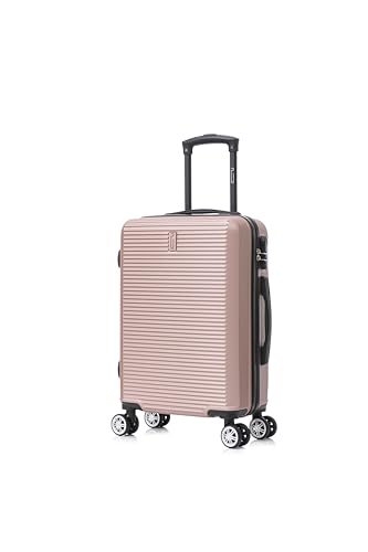 CELIMS - Valise Cabine 55x35x25 Rigide ABS Légère | Bagages Cabine Avion Enfant et Adulte pour Week-End et Déplacements d’Affaires | Rose Gold