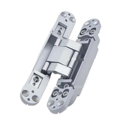 Fermeture de porte à charnière cachée réglable argentée x2 - 3