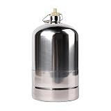 QLECXZI Contenitore per bombole in acciaio inossidabile leggero per campeggio all'aperto, da conservare durante picnic e barbecue, con serbatoio di stoccaggio a trama fine, Argento, 1.5 l