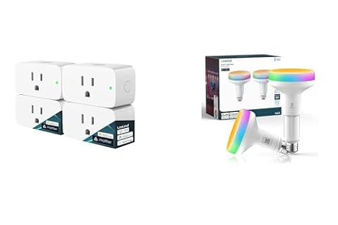 Linkind Matter Smart Plug 4 Pack Matter BR30 Smart Light Bulbs with Retractable Design 2 Pack — $46.98 (36% off)