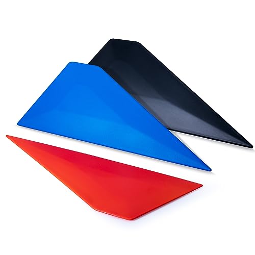 Image of FOSHIO 3 in 1 Small Squeegee Window Tinting Tools, Triangle Car Wrap Vinyl Tucking Tool, for Wrapping, Wallpaper Smoothing, Window Film Application Kit
