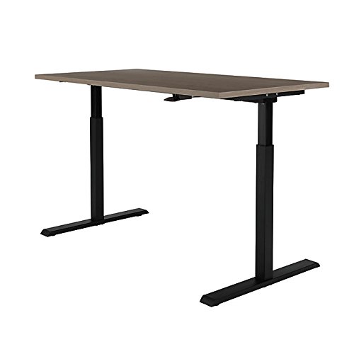 Image of Realspace Magellan 60 inch W Pneumatic Height-Adjustable Standing Desk, Gray