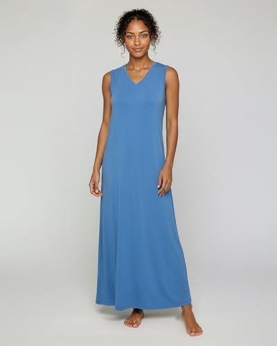 Image of Real Essentials 3 Pack: Women's Soft Tank Nightgown Sleeveless Nightshirt Sleep Dress (Available In Plus Size)