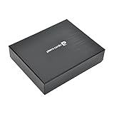Pierre Cardin Cartera para hombre hecha de cuero 100% natural, plegable en medio compartimento para billetes, espacio para cambiar, sin cierre, estilo delgado, para hasta 11 tarjetas, Black, L
