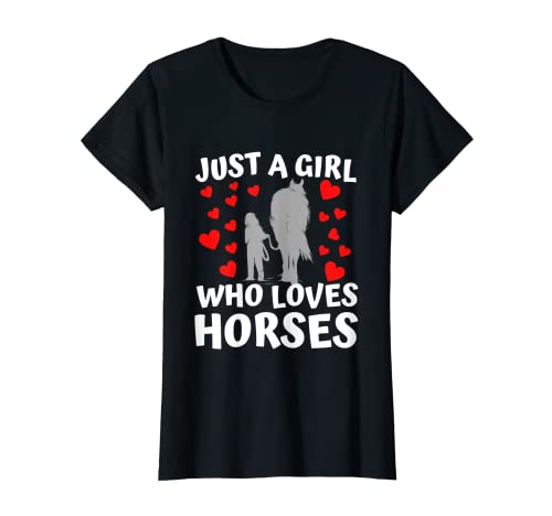 solo una ragazza che ama cavalli carino cavallo Maglietta