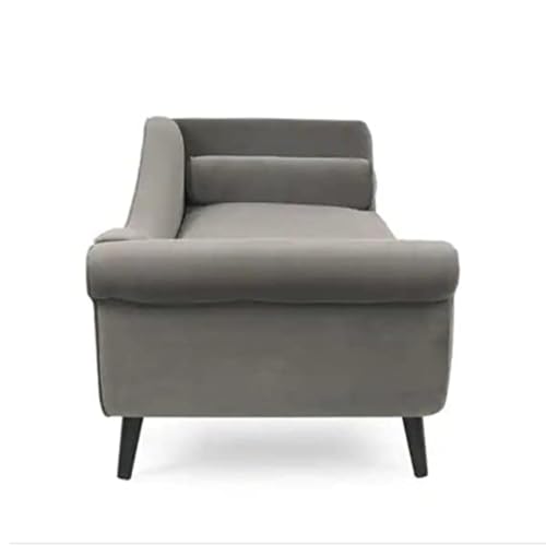 Image of Lazy Couch and Reclining Sofa /Recliner Chaise Longue /Fabric recliners /for Bedroom /Living Room /Office Reception Recliner Lounge Sofa and Armchair (Dark Gray)
