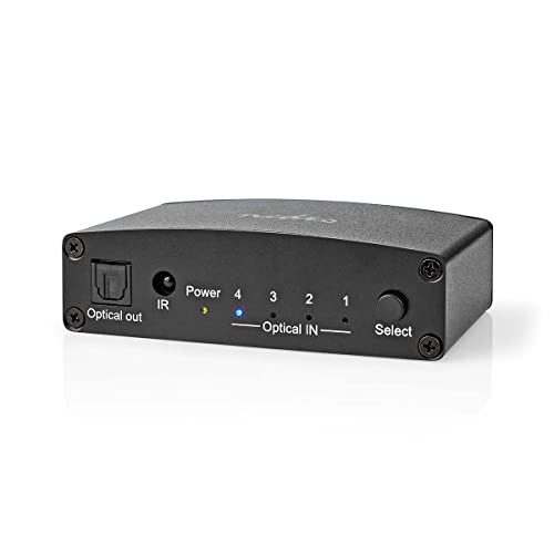 Commutateur audio numérique TosLink sélecteur optique 4 entrées 1 sortie métal