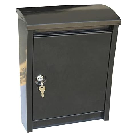 AQAQ Wall Mounted Mailbox with Lock, Galvanized Sheet Letter Box Waterproof Post Box for Villa Decor, Outdoor Creative Letterboxes Cover
