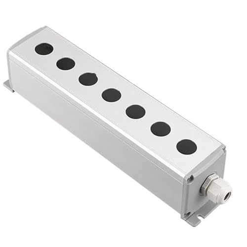 Boîtier de commutation 19mm en aluminium étanche à 7 trous pour tableau industriel 45x65mm