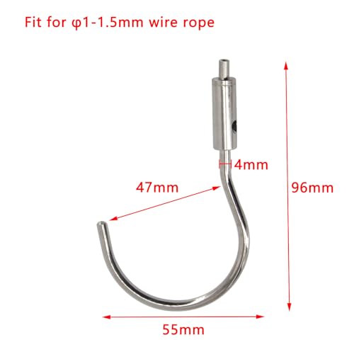 (8 Piezas) Tensores para cables de gancho para cuerda de alambre de 1 a 1.5mm, para colgar cuadros, suspensión de luces miniatura 7