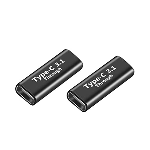 iJiZuo USB C 3.1 Kupplung 2 Stücke, OTG Type-C Buchse auf Buchse Adapter, 10Gbps Aufladen und Synchronisation, Unterstützt Lade, Daten, Audio, Videoadapter für Laptop, Telefon, MacBook USB C HUB