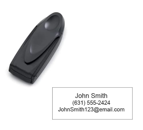 Black Hubco 9413 Self-Inking Pocket Custom Stamp (2-5 Lines of Custom Text) (3 Line Custom Stamp)