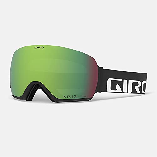 Giro Article Ski Goggles - Snowboard Goggles for Men - Black Wordmark Strap with Vivid Emerald/Vivid Infrared Lenses