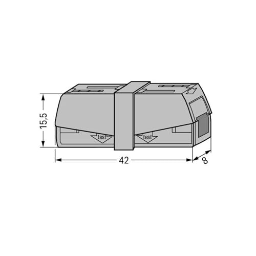 WAGO Service-Klemme 224-201 | Nennquerschnitt: 2,5 mm², für ein- und feindrähtige Leiter, 50 Stück, Leuchtenseite geeignet für alle Leiterarten, für Umgebungstemperatur max. 60°C