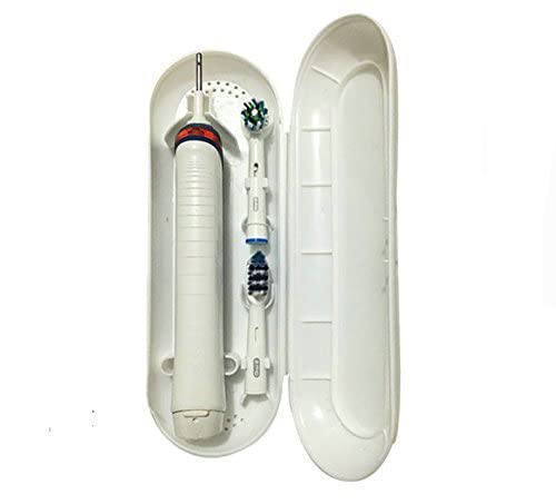 USonline911 Replacement Plastic Travel Case Protector Case for Br aun Oral-B Select Model Toothbrushes (White, Medium)