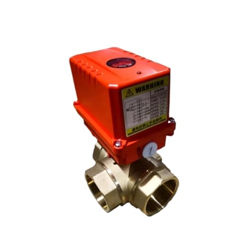 Válvula de bola motorizada de 2 pulgadas y 3 vías Válvula de bola de latón DN50 Válvula de bola de tres líneas Control de dos puntos(12VDC_L TYPE)