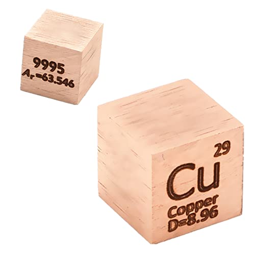 Pure Metal Copper 10mm Density Cu Cube for Element Collections Lab Experiment Material Hobbys Simple Substance Block Display DIY