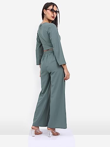 Image of KETCH Women's Polyester Blend Regular Fit Full Sleeve Co-Ord Set