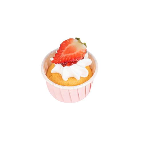 Restaurantware 1 oz Round Pink Paper Small Baking Cup, 200 Pack