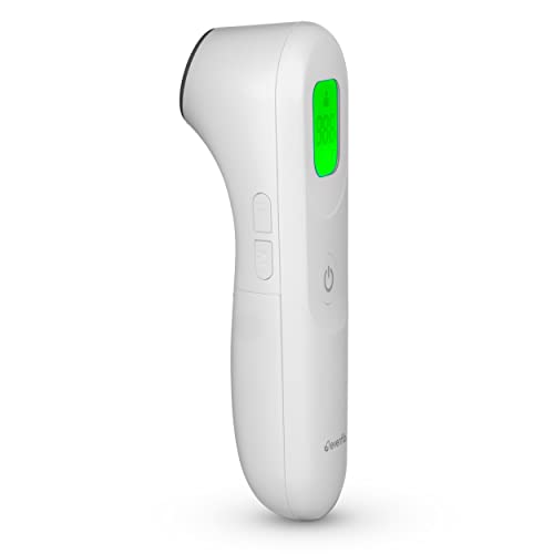 Evenflo PreciseRead Touchless Forehead Thermometer for Adults, Children, Babies, Food and Liquids – Accurate, Fast, No Contact, with Color-Coded Results