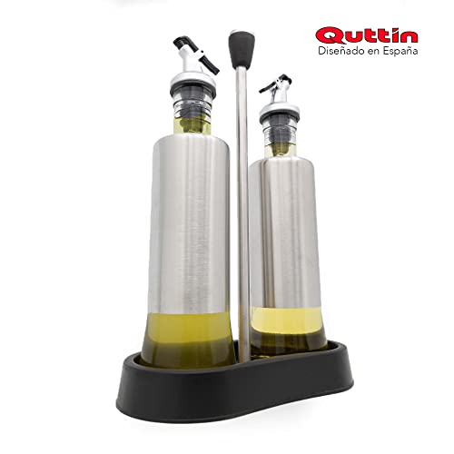 Miniatura 8 de Vappore Aceitera Y Vinagrera Antigoteo 300ml Cristal Y Acero Inoxidable Juego 2pcs Aceitera Cristal Antigoteo Aceitera Antigoteo Con Soporte Aceite Y Vinagre