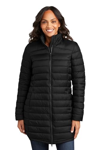 Port Authority Women's Horizon Sheen Puffy Long Winter Jacket at