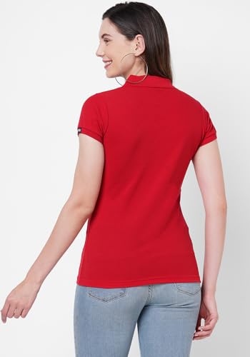 Wear Your Opinion Womens Polo Collar Neck T-Shirt Top (Design: Solid)
